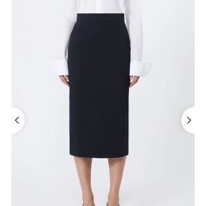 MAX MARA Black Pencil Skirt – Classic Knee Length Career Midi